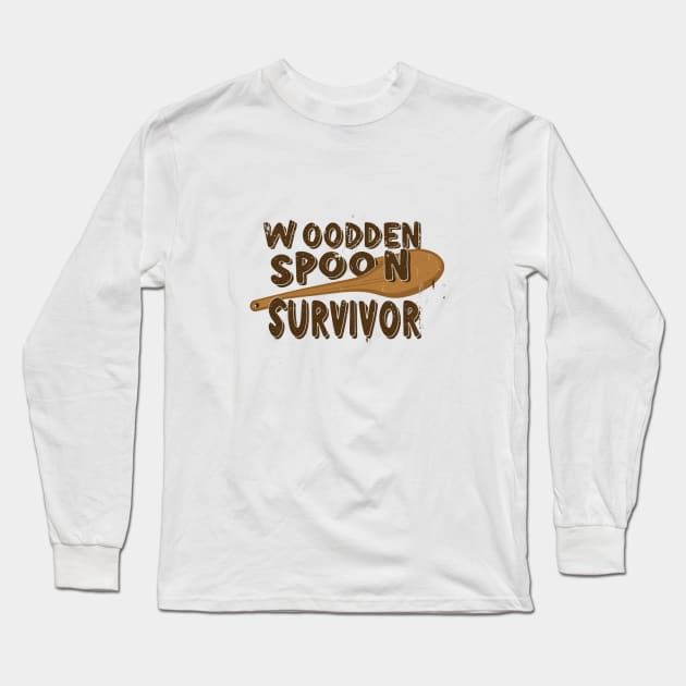 wooden spoon survivor Long Sleeve T-Shirt by Aldrvnd